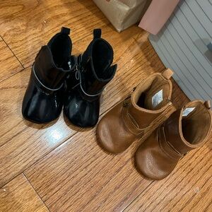 2 pairs of baby boots